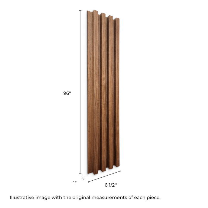 Light Walnut Slat Wood Panel - (25 sqft)