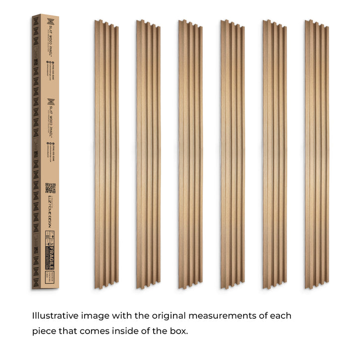 Light Oak Slat Wood Panel - (25 sqft)