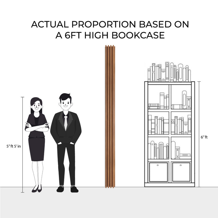 Light Walnut Slat Wood Panel - (25 sqft)