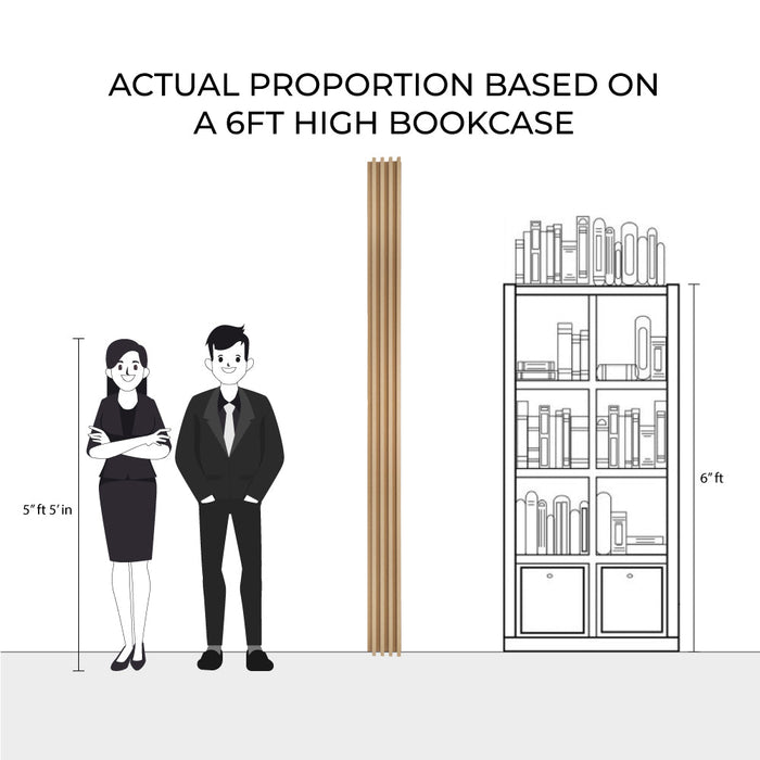 Light Oak Slat Wood Panel - (25 sqft)