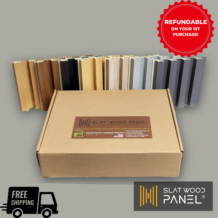 Sample Box - Slat Wood Panel ECO PREMIUM COLLECTION - Refundable (1st Purchase only)