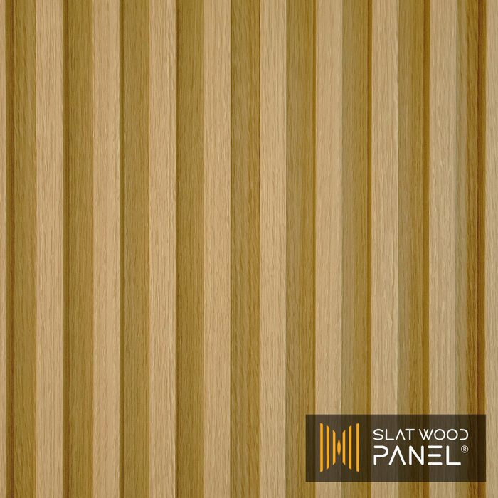 Light Oak Slat Wood Panel - (25 sqft)