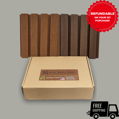 Sample Box - Slat Wood Panel OUTDOOR COLLECTION - Refundable (1st Purchase only)