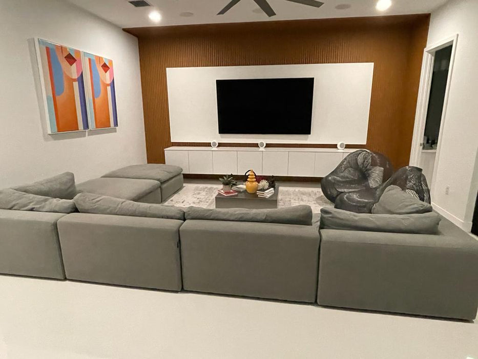 Light Walnut Slat Wood Panel - (25 sqft)