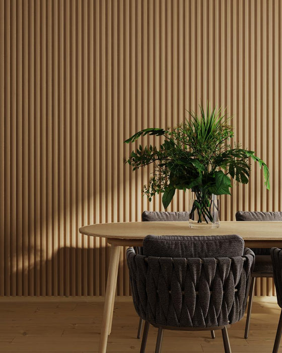 Light Oak Slat Wood Panel - (25 sqft)