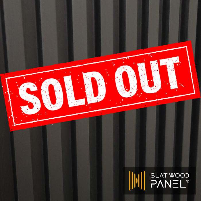 Matte Black Brushed Slat Wood Panel - (25 sqft)