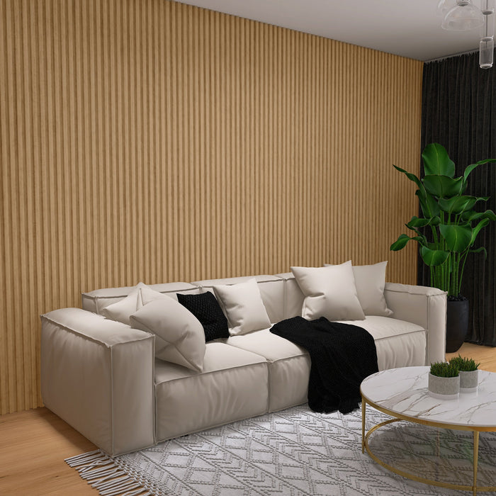 Light Oak Slat Wood Panel - (25 sqft)