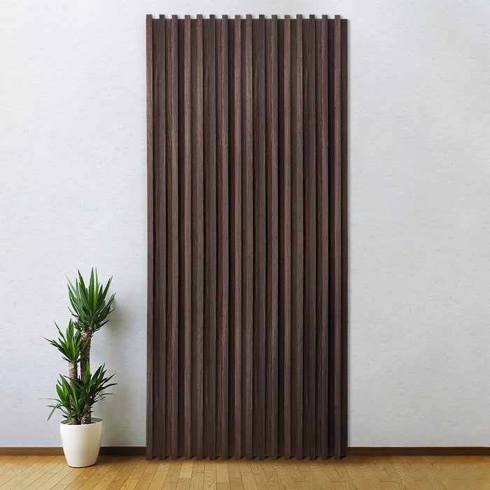 Matte Black Brushed Slat Wood Panel - (25 sqft)