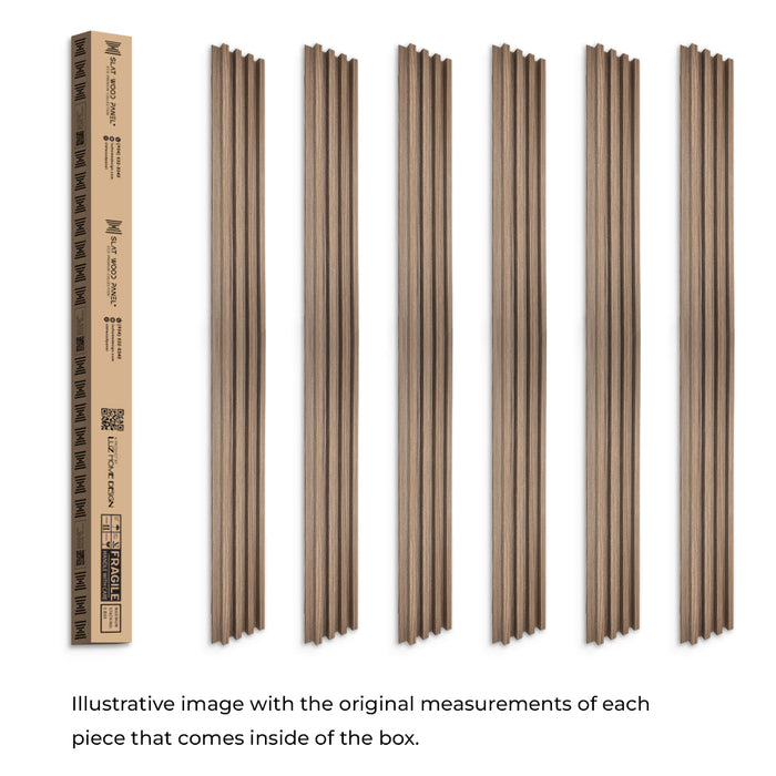 Alpine Oak Slat Wood Panel - (25 sqft)