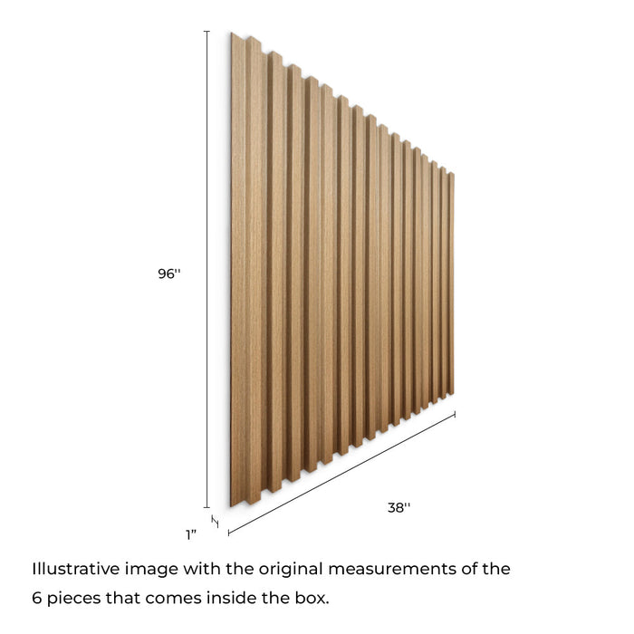 White Oak Slat Wood Panel - (25 sqft)