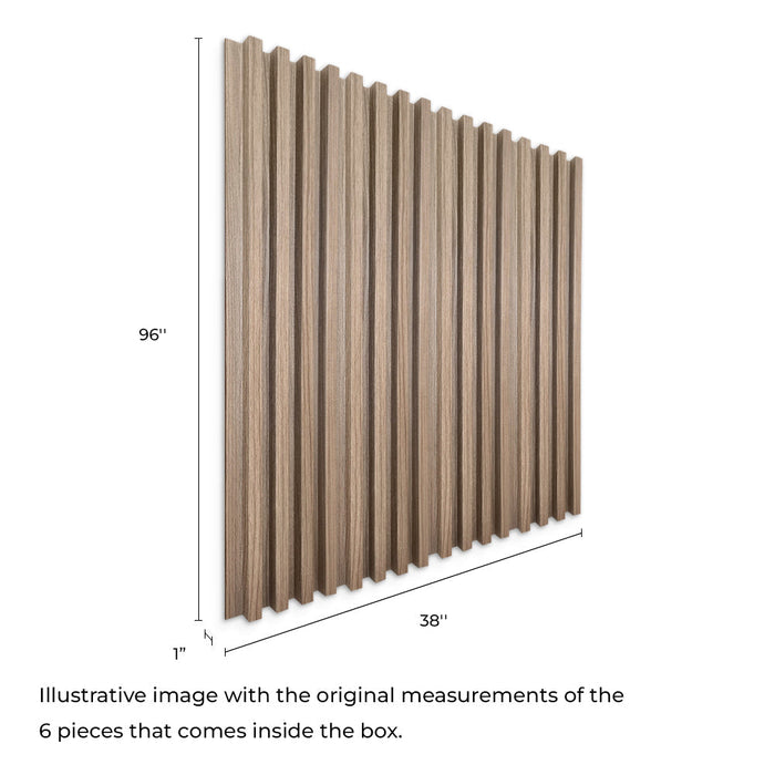 Alpine Oak Slat Wood Panel - (25 sqft)