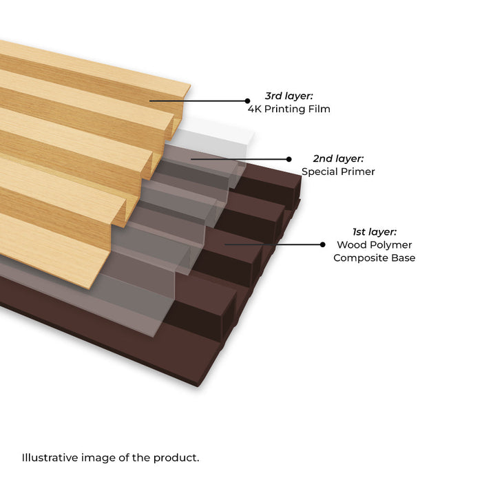 White Oak Slat Wood Panel - (25 sqft)