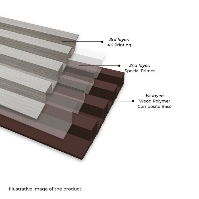 Light Gray Slat Wood Panel - (25 sqft)