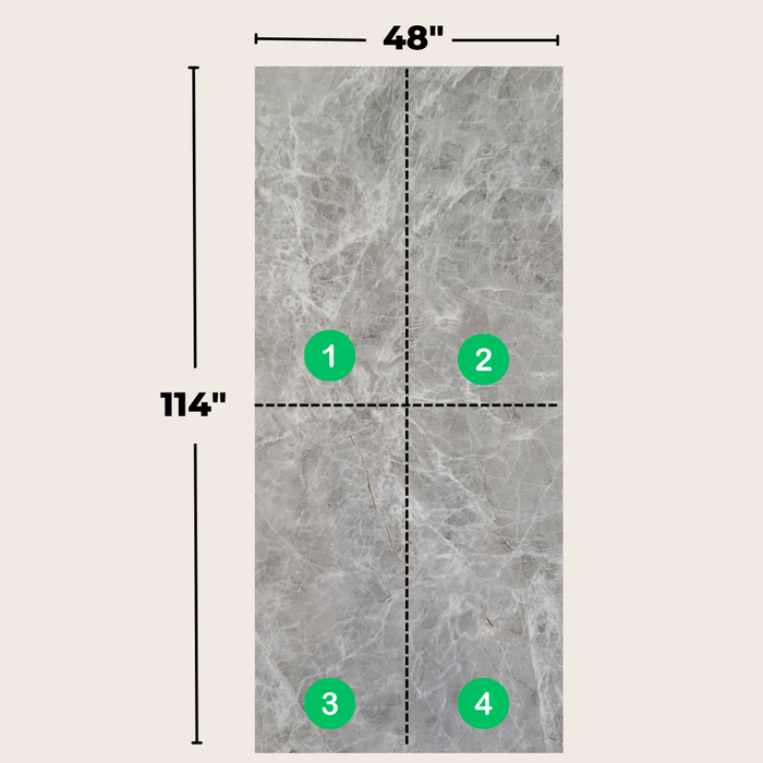 Modular Panel System (4 pieces) - Imperial Gray - Marble Series - Shipping