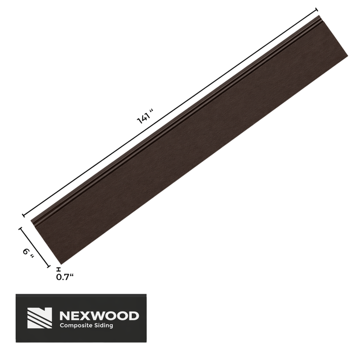 Prime Brown - NEXWOOD Composite Siding -  12 Sqft - 141" x 6"