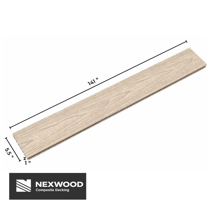 Nordic OAK - NEXWOOD Composite Decking -  11 Sqft - (2 pieces 142" x 5.5")