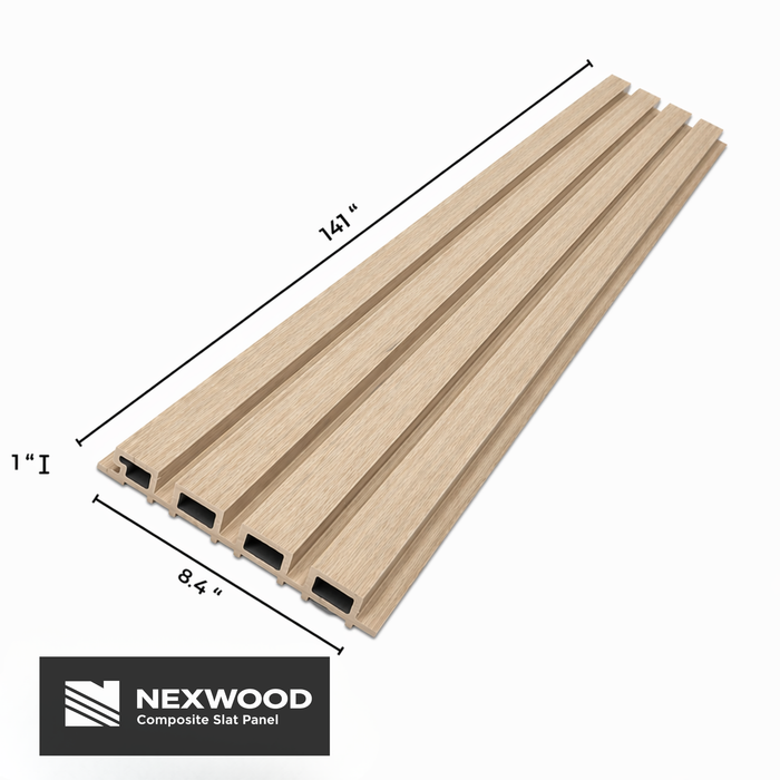 Nordic OAK - NEXWOOD Composite Slat Panel - 17 sqft - 141.5" x 16.8"