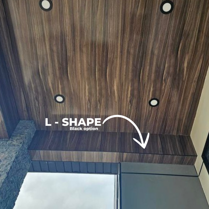 Trim Edge L-SHAPE Vinyl Ceiling (8ft L)  (Pack of 4 units)