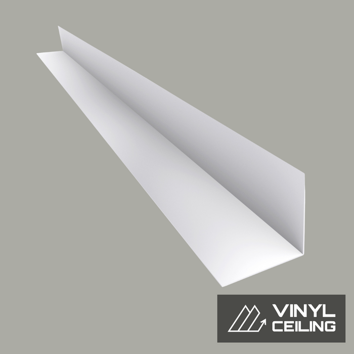 Trim Edge L-SHAPE Vinyl Ceiling (8ft L)  (Pack of 4 units)