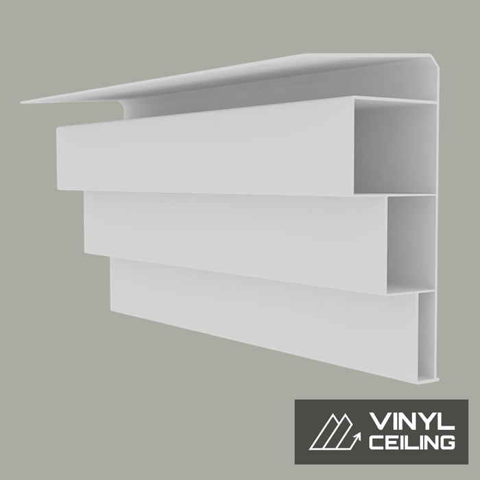 White Crown Molding Edge (8ft L) - (Pack of 2 units)