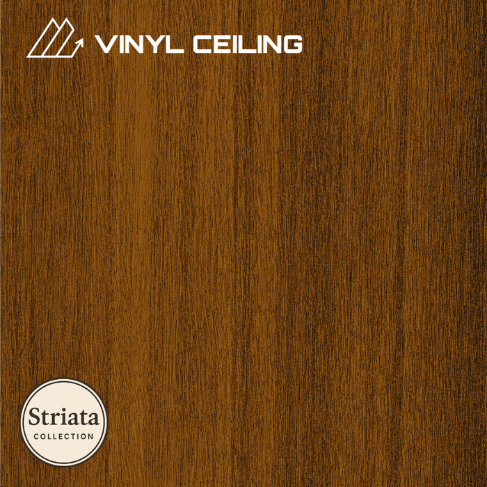 Mocca Teak - Striata COLLECTION - Vinyl Ceiling - (70 sqft)