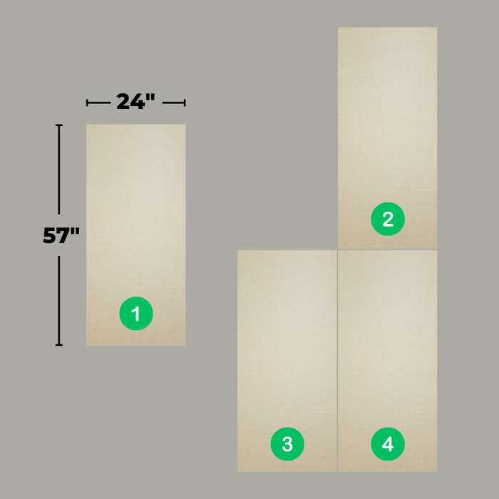 Modular Panel System (4 pieces) - Ice Linen - Linen Collection - (Full Plank) - Shipping