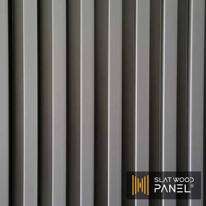 Dark Gray Slat Wood Panel - (25 sqft)