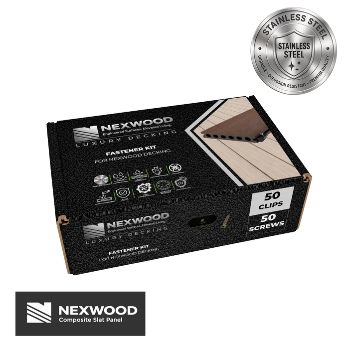 NEXWOOD Hidden Deck Fastener Set - Approx 50 Sqft