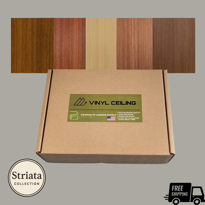 Sample Box Vinyl Ceiling - STRIATA COLLECTION - Refundable (1st purchase)