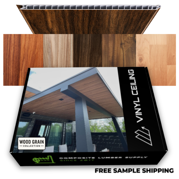 Sample Box Vinyl Ceiling - WOOD GRAIN COLLECTION - Refundable (1st purchase)