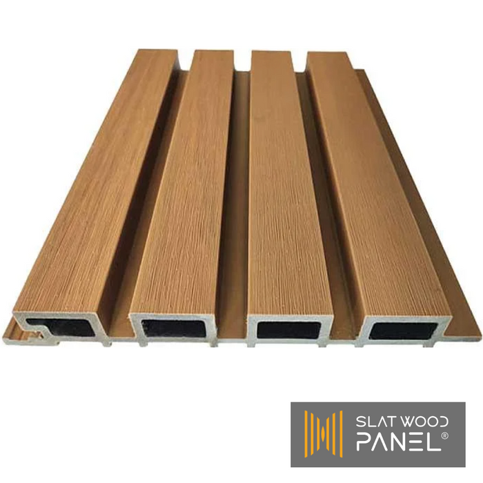 Honey Teak - Outdoor Collection - Slat Wood Panel - (Pack of 5 - 33.5 sqft)