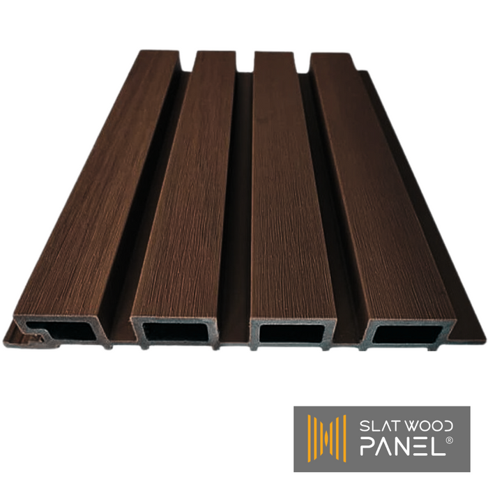 Brown - Outdoor Collection - Slat Wood Panel - (Pack of 5 - 33.5 sqft)