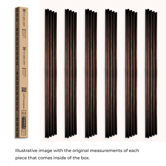 Matte Black Brushed Slat Wood Panel - (25 sqft)