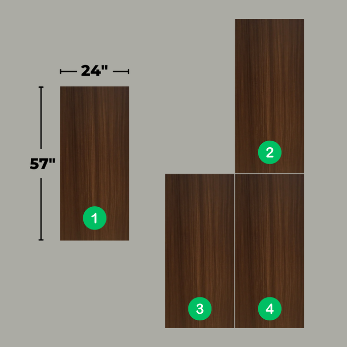 Modular Panel System (4 pieces) - Cedar OAK - Wood Collection - Shipping