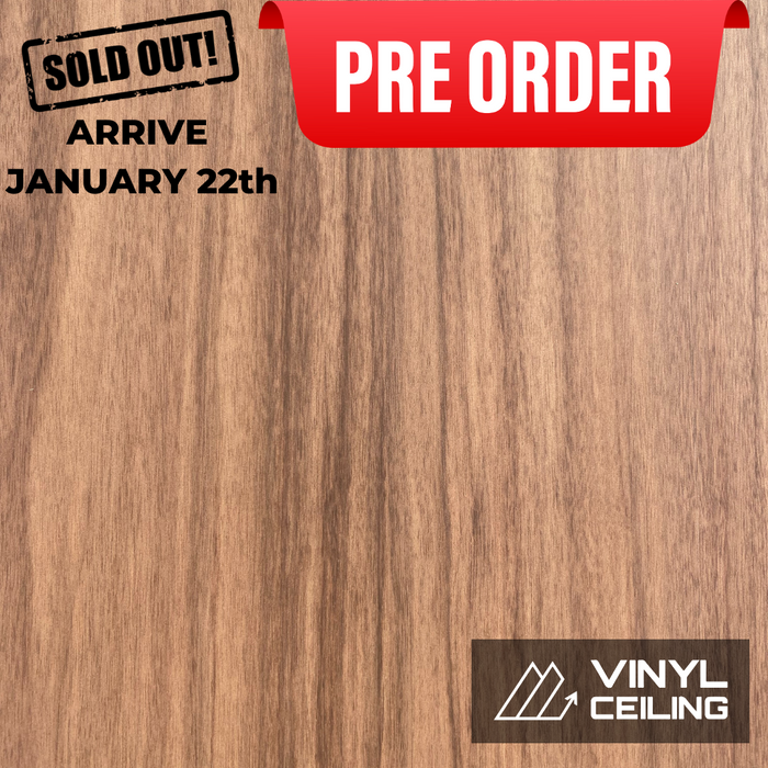 American Chestnut Vinyl Ceiling - (70 sqft) - Arrive January 22th