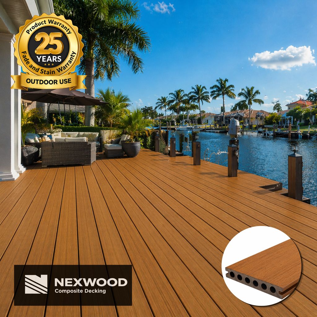 Sunset Teak - NEXWOOD Composite Decking - 11 Sqft - (2 pieces 142