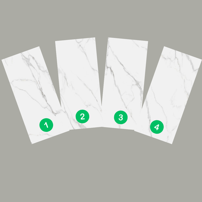 Modular Panel System (4 pieces) - White Calacatta - Marble Series - Shipping