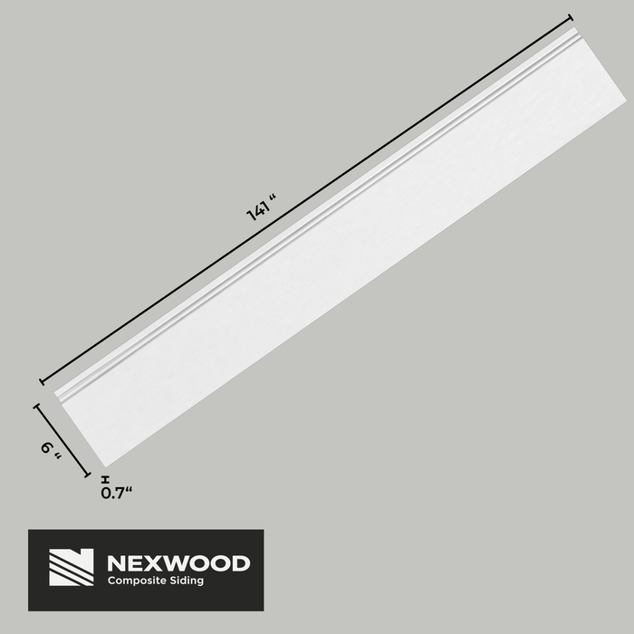 Artic White - NEXWOOD Composite Siding -  12 Sqft - 141" x 6"