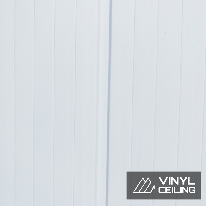 White Beadboard Vinyl Ceiling - (70 sqft)