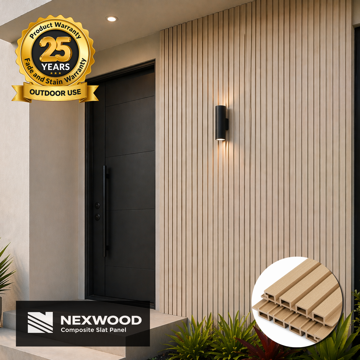 Nordic OAK - NEXWOOD Composite Slat Panel - 17 sqft - 141.5