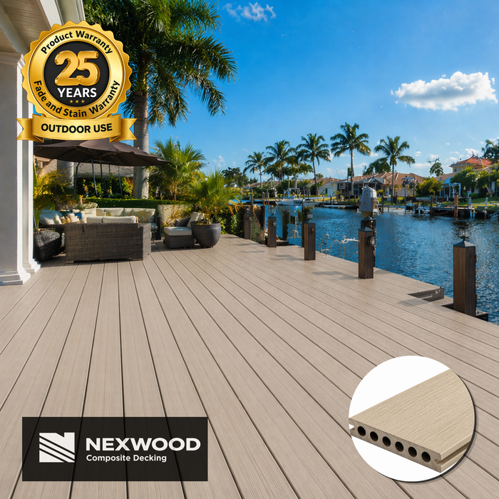 Nordic OAK - NEXWOOD Composite Decking -  11 Sqft - (2 pieces 142" x 5.5")
