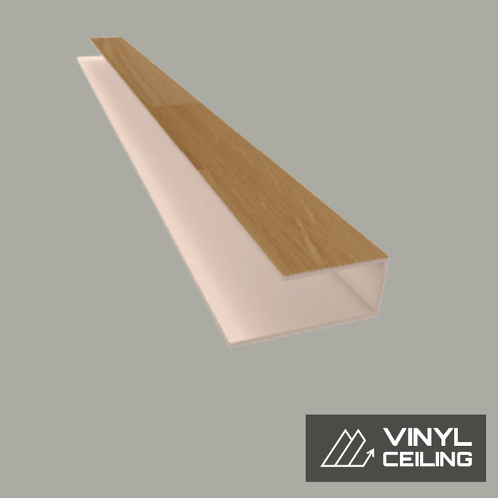 Trim Edge J-SHAPE Match Color - Vinyl Ceiling (8ft L)  (Pack of 4 units)