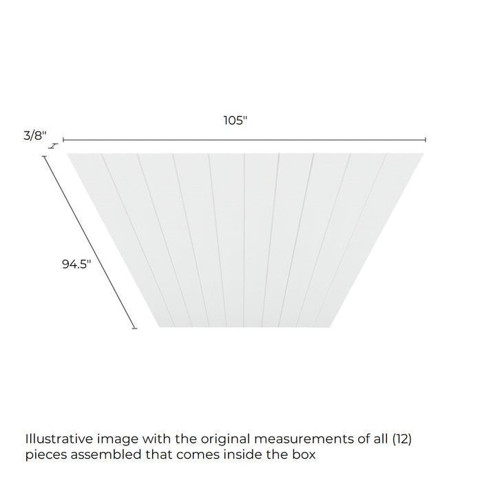 White Beadboard Vinyl Ceiling - (70 sqft)