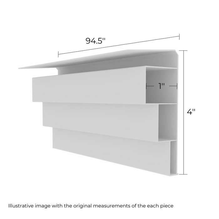 White Crown Molding Edge (8ft L) - (Pack of 2 units)