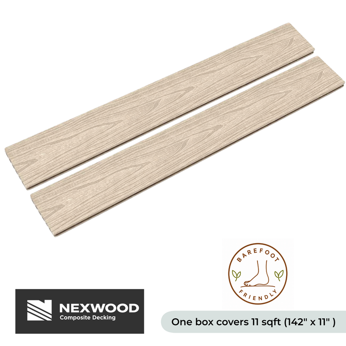 Nordic OAK - NEXWOOD Composite Decking -  11 Sqft - (2 pieces 142" x 5.5")