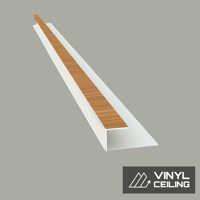 Trim Edge J-SHAPE Match Color - Vinyl Ceiling (8ft L)  (Pack of 4 units)