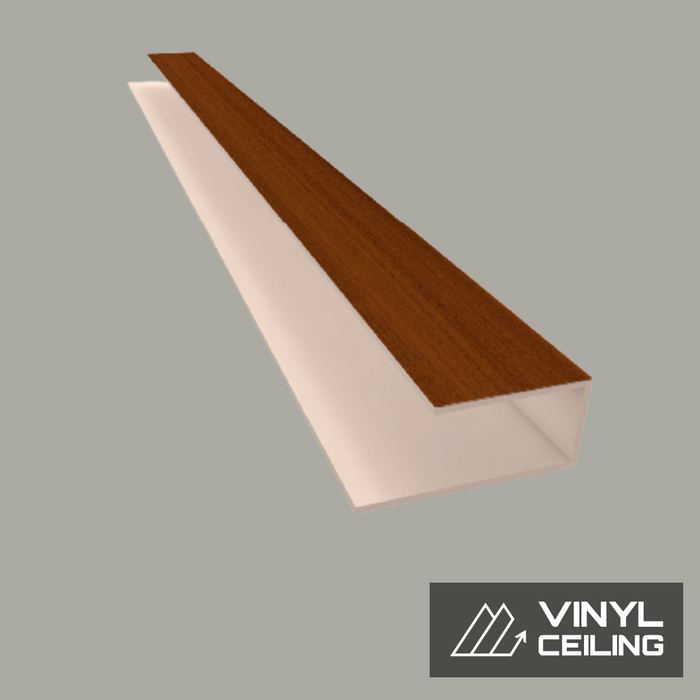 Trim Edge J-SHAPE Match Color - Vinyl Ceiling (8ft L)  (Pack of 4 units) New Collection