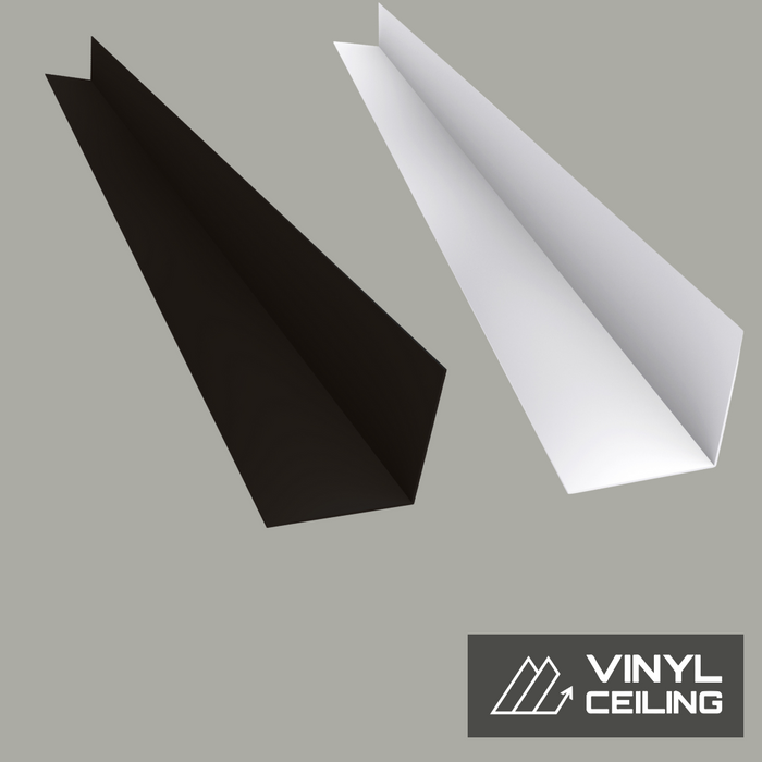 Trim Edge L-SHAPE Solid Color - Vinyl Ceiling (8ft L)  (Pack of 4 units)