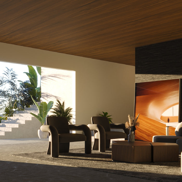 Mocca Teak - Striata COLLECTION - Vinyl Ceiling - (70 sqft)