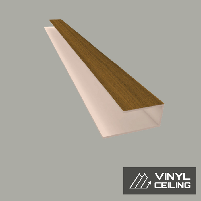 Trim Edge J-SHAPE Match Color - Vinyl Ceiling (8ft L)  (Pack of 4 units) New Collection